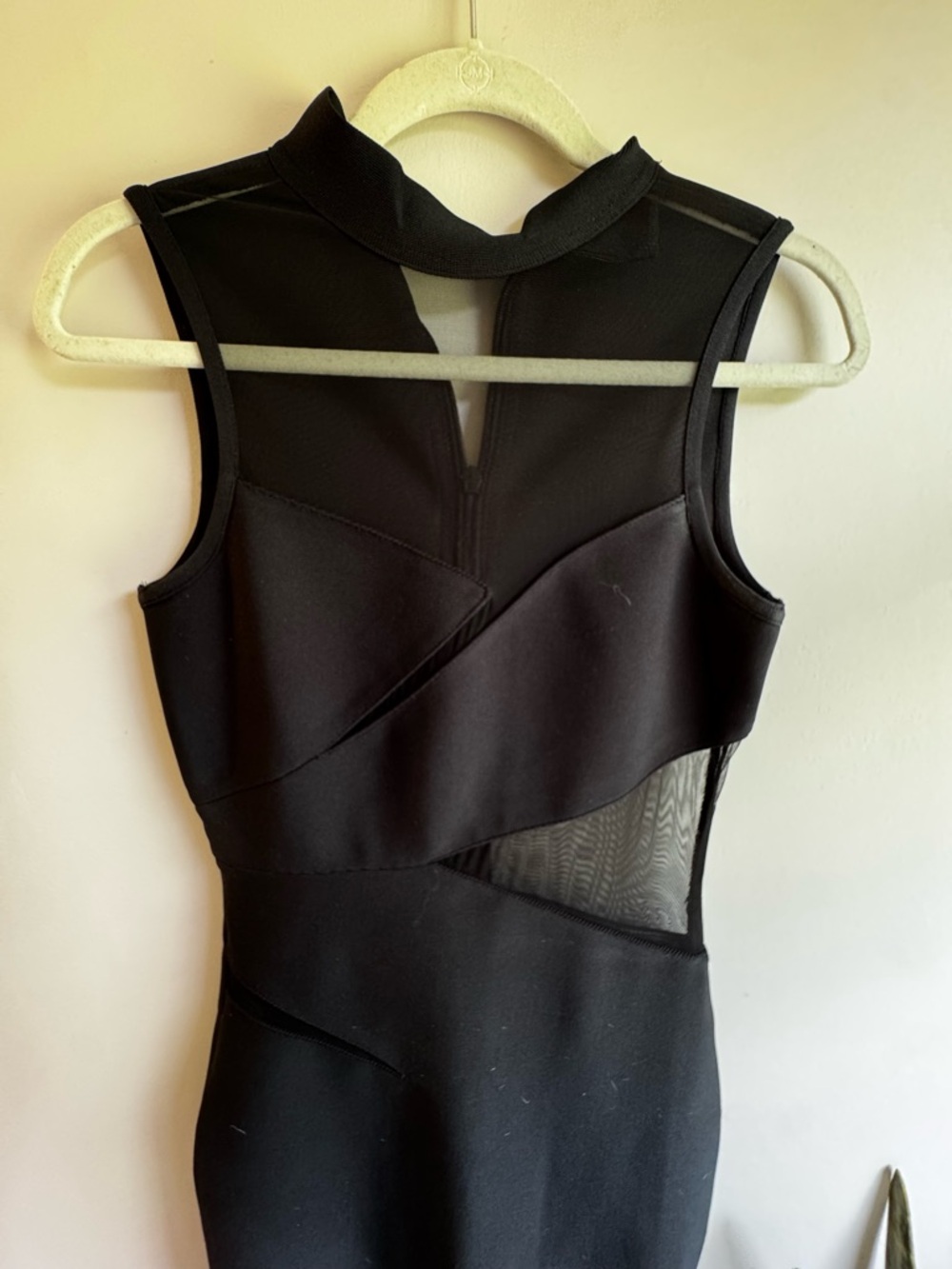 Fashion Nova Black Bandage gown with sheer cutouts